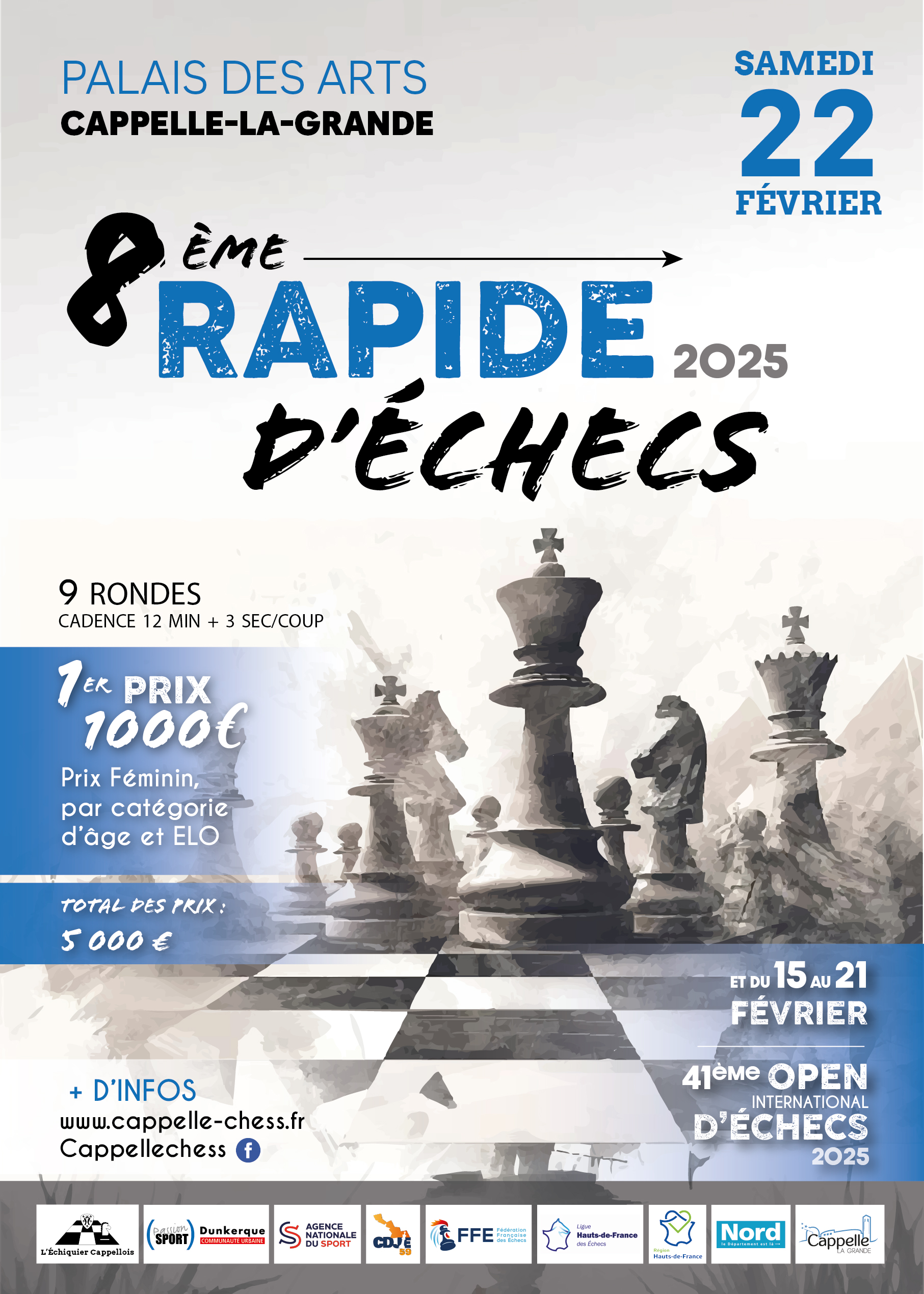 8ème Tournoi rapide international d'échecs de Cappelle la Grande